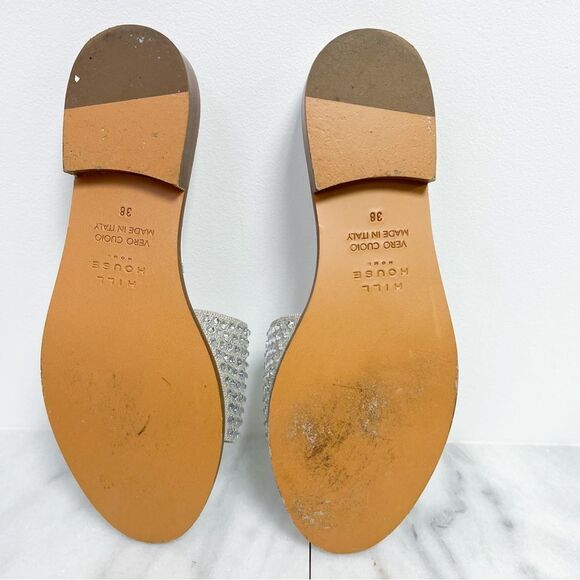 Hill House Silver Studded Slide Sandals - The City Slide - Picture 8 of 14